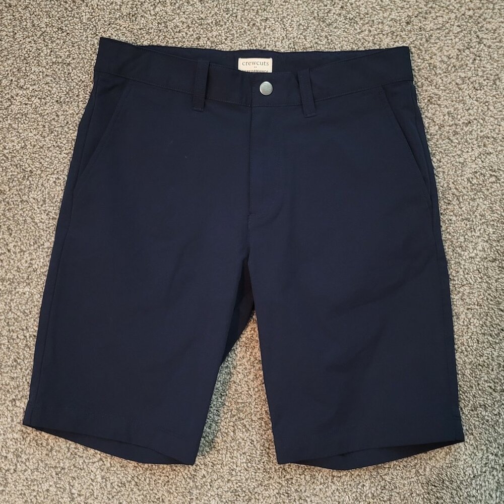 Boys Crewcuts Performance Navy Shorts Size 12- Nice Condition!
